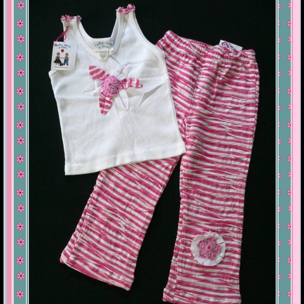 TWICE UPON A TIME Boutique Set STRIPEY FLORAL 4